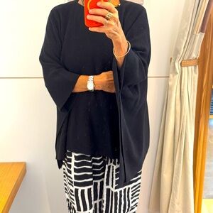 Lululemon Black Cotton Poncho Top O/S